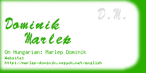 dominik marlep business card